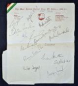 Rare 1950 Official West Indies Cricket Airmail letter signed by both West Indies and England players