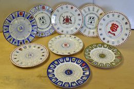 Complete Collection of County Cricket Championship Commemorative Royal Grafton bone china plates