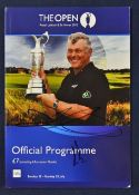 2012 official Open Golf Championship signed programme played at Royal Lytham and St Anne` s and