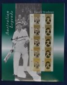 Sir Don Bradman signed "Australian Legends" pack – to incl collection of historic stamps and