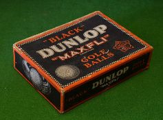 Dunlop "Black Maxfli" golf ball box – for 12 lattice golf balls – hinge lid c/w makers black label