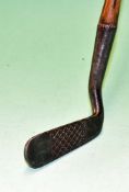 Scarce D Anderson St Andrews Patent heavily bent forward face putter – criss cross face marking