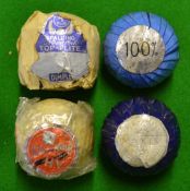 4x various wrapped golf balls to incl Spalding Needle Dimple in buff paper wrapper, Silver King HV