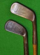 2x early Smith` s Pat anti shank irons to incl a Mitchell Manchester long mid iron with hand punched
