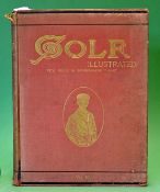 "Golf Illustrated" 1901 – in publishers red and gilt decorative cloth boards with vignette of