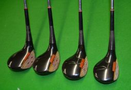 Set of "Skee-Sole" persimmon woods - from a driver to a 4 wood each fitted with original True Temper