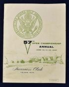 1957 official US 57th Open Golf Championship Programme – played at Inverness Club, Toledo, Ohio -won