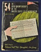 1954 official U.S. 54th Open Golf Championship programme - played at Baltusrol Golf Club New