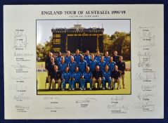 1999 Official England Tour of Australia signed cricket team colour photograph – signed by all 23
