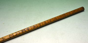 Early Golf Club makers hickory shaft measure – with notched measures marks from 28" to 44" –