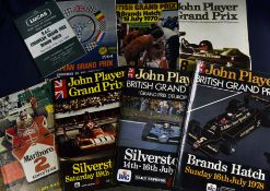 F.1 Motor Racing programmes from 1960s onwards to incl European Grand Prix ` 64 at Brands Hatch