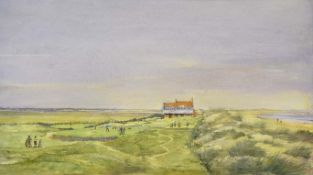 Sykes, George (exhibited 1900 – 1929) "ROYAL WEST NORFOLK GOLF CLUB BRANCASTER" c1920 water colour