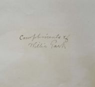 Willie Park Golf champion signature – signed in ink "Compliments of Willie Park" on large album