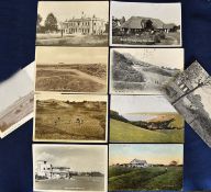 10x various early English golf club/courses postcards to incl 2x colour cards for Seaton,