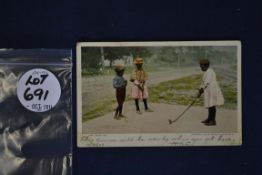 4x various early Lady related golfing postcards c1900 to incl Gladys Cooper, Miss Phyllis Dare, et