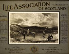 Brown, Michael James (1853-1947) 1900 Golfing Calendar titled "HOYLAKE – PUNCH BOWL HOLE"– featuring