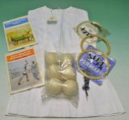 Eclectic Tennis selection – to incl 1960s White ladies tennis dress c/w makers Tootal Thomson label,