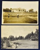 2x early and interesting overseas golf course postcards to incl Leura Golf Links 8th Green N.Z built