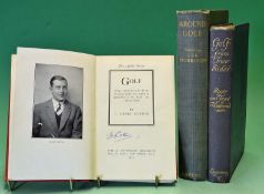 Cotton, Henry signed – "Golf" 3rd ed 1931signed by Henry Cotton to the title page – original red