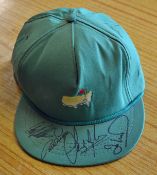 Augusta National Official Masters golf cap signed by 4 past champions to incl Ian Woosnam, Sandy