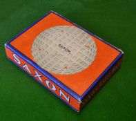 W.F. Fisher Brighton "Saxon" golf ball box – for 12 lattice golf balls – c/w hinged lid with