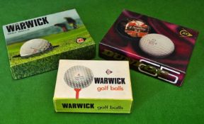 3x rare Official Artist` s Dunlop Golf ball designed boxes – to incl 2x The Warwick and for The ` 65