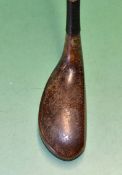 Robert Forgan, St Andrews Forganite "The Tolley Putter", socket neck dark stained persimmon mallet