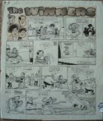 Original Hand Drawn Buster Comic Story Board Artwork: Original Pen & Ink by unknown Artist The