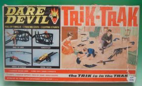 Dare Devil Trik Trak Racing set: All plastic race set having 3 Battery operated cars housed in