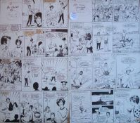 Original Hand Drawn Leslie Crowther Story Board Artwork: Original Pen & Ink By Ted Kerr for The