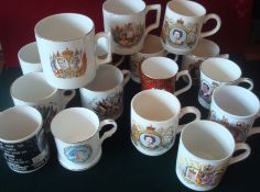 Small Selection of Coronation Royalty Mugs: To consist of 1911, 1935, 1937, 1977, 2000 examples