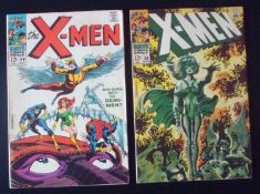 Marvel Comics X-Men: Issues 49 & 50 with Steranko Covers both Cent copies (VG+) (2)