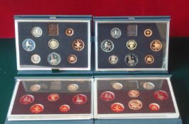 1983 – 1986 United Kingdom Proof Coin Collection: Coin set in original plastic case within a Green