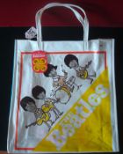 Japanese Beatles Tote Bag carrying wako plastic 1960s Rare: 14 x 14 plastic bag made by wako