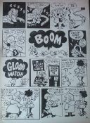 Original Hand Drawn Gloom Watch TV Parody Story Board Artwork: Original Pen & Ink from Men’s