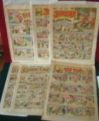 Ten 1940s Weekly Comics: To include Comic Cuts 6th May 1944, 27th March 1943, 20th December 1943,