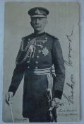 WW1 Signed Photograph General Sir Evelyn Wood: Postcard Photograph signed in Ink to right hand side.