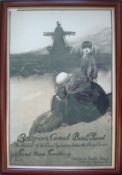 Original WW1 Poster: Belgium Canal Boat Fund for relief of the Civilian Population behind the