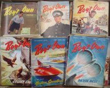 Collection of 1940s/50s Boys Own Paper: Featuring W.E.Johns Biggles and having Great Advertising