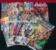 Collection of 1980-1990s Marvel Comics: Featuring Spiderman, The Punisher, Cloak Dagger, Elf Quest