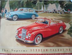 Motoring Poster: The Supreme Sunbeam-Talbot 90, printed by Haycock Press circa 1952 original