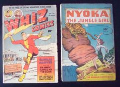 1950 Captain Marvel Whiz Comics: September 1950 issue No 125 together with 1947 issue No 13 Nyoka