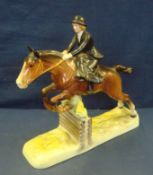 Very Rare Beswick Hand Painted figure of a Huntswoman: (Model No. 982). Made in England, Stoke-on-
