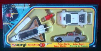 Corgi No.GS22 “James Bond” gift Set: Comprising of 3 models including No.271 Aston Martin DB5 - flat