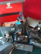 Small Selection of Cameras: To include Boxed Bell and Howell Clockwork Cine Camera, Nikon EF100,