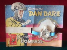 Dan Dare Space tracer Compass, 1950s, plastic housed compass: Within blue plastic wrist strap,