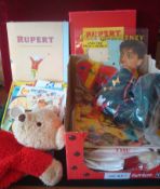 Rupert Bear Selection: To consist of Pyjama Case, Paul McCartney Picture Record, Books, Jigsaw,