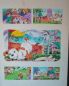 Original Hand Drawn Paddy Paws Story Board Artwork: Original Watercolour in full colour by Unknown