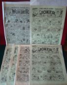 Six 1930s Weekly Comics: To include Funny Wonders 21st March 1936 (Charlie Chaplin), Joker 13th June