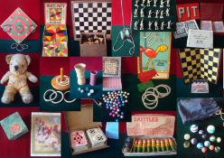 Selection of Toys and Games: Mainly 1950s/60s to include Teddy, Chess, Draughts, Skittles, Card